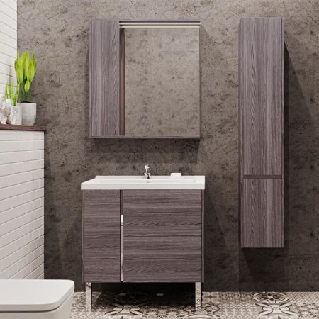 Тумба под раковину Акватон Стоун 80 подвесная 1A228201SXC80 Грецкий орех, артикул 1A228201SXC80