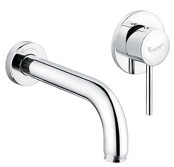 Emmevi Piper, встраиваемый в стену однорычажный смеситель для раковины, без донного клапана, цвет бронза