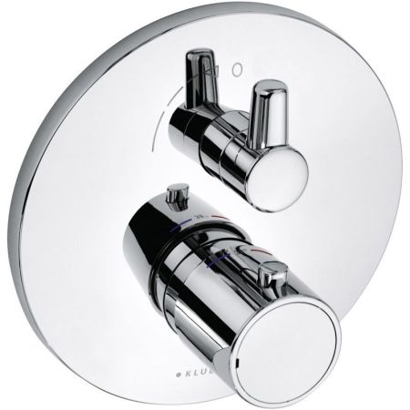Смеситель для душа, Kludi, ZENTA SL, тип открывания воды-вентильный, тип регулирования воды-термостатический картридж, монтаж-настенный встраиваемый, отверстия для монтажа-1, внутренняя часть-необходимо заказать, цвет-хром, артикул 388350545