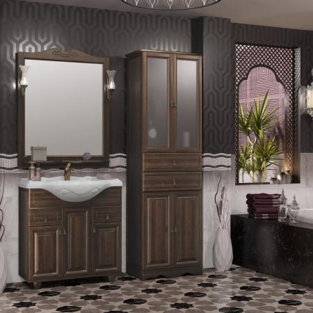 Мебель для ванной Тибет 85 объемные фасады Opadiris Орех антикварный, артикул 