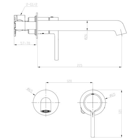 Смеситель для раковины Raglo R20.11.06, черный