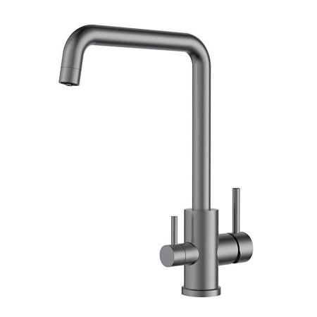 Смеситель для кухни с подключением фильтра Voda Kitchen FW519GM, оружейная сталь, артикул FW519GM