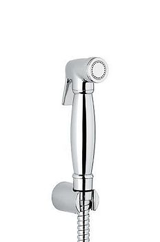 Emmevi, круглая лейка гигиенического душа с держателем ABS и латунным шлангом, цвет хром