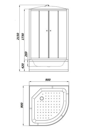 Кабина EF921 душевая PARLY
