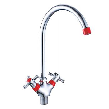 Смеситель для кухни Cron CN46142-6, красный