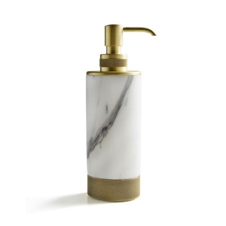 3SC Apuana 2.0 Дозатор настольный, цвет: мрамор Bianco Statuario/бронза матовая, артикул AP01DABM