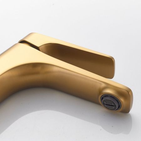 Смеситель для раковины Shevanik S4201G, золотой сатин, артикул S4201G