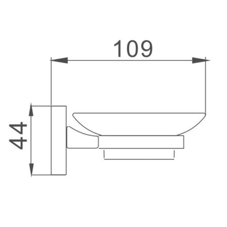 Мыльница Haiba HB8602, хром