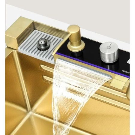 Многофункциональная кухонная мойка Savol S-SC001C, матовое золото, артикул S-SC001C