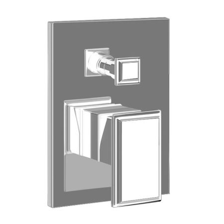 Gessi Eleganza Встраиваемый однорычажный смеситель с автоматическим переключателем ванна/душ(внешние части), цвет: Finox