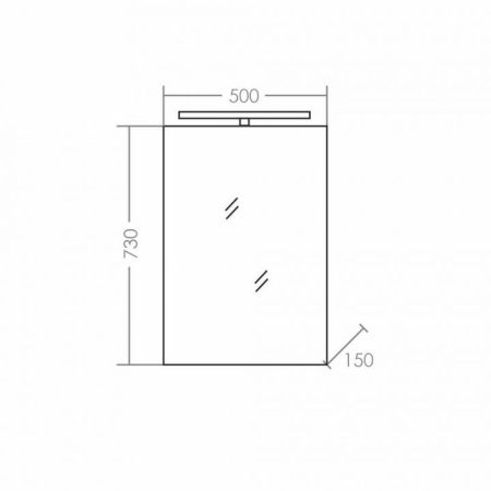 Зеркальный шкаф СаНта Стандарт 50 113015, цвет белый, с подсветкой, артикул 113015
