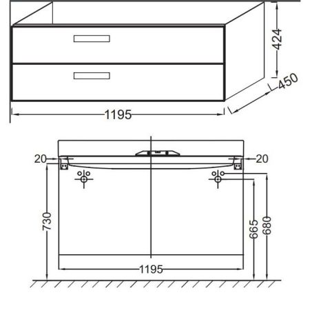 Тумба под раковину Jacob Delafon Rythmik 120 EB1305-G1C подвесная Белая глянцевая, артикул EB1305-G1C