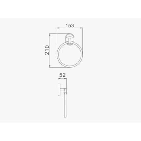 Кольцо для полотенец D-Lin D230700, хром, артикул D230700