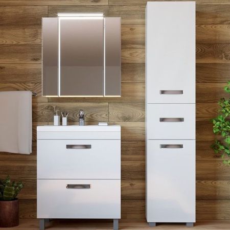 Тумба под раковину Vigo Plaza 70 2 ящика Белая, артикул Plaza-2-700(VGA)