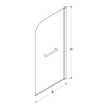 Шторка для ванны NEW TRENDY FUN 70 см P-0013 (хром), артикул P-0013
