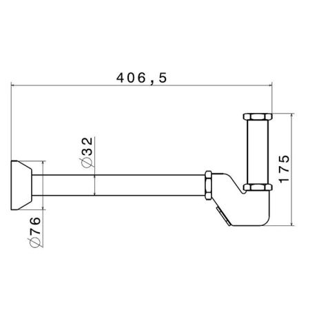 Сифон для раковины с декоративной накладкой, матовый черный, артикул 212KM.01.093