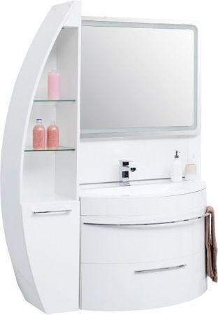 Тумба под раковину De Aqua Эскалада 100 L белый, подвесная с ручкой, артикул 00186739