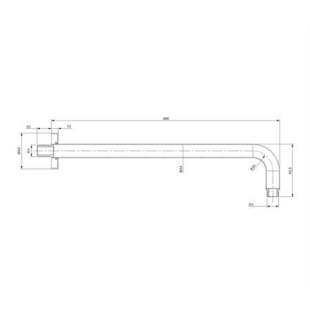 Кронштейн душевой настенный OMNIRES RA01LCR (хром)