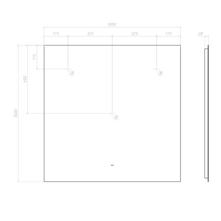Зеркало VIGO Quadro Comfort 1000, артикул 146