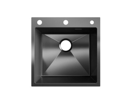 Мойка ULGRAN STEEL 500 Х 500, цвет «вороненая сталь» (US 500х500-003), артикул US 500х500-003