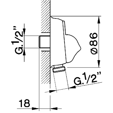 CISAL Arcana Держатель ручного душа настенный, с выводом для воды, цвет золото