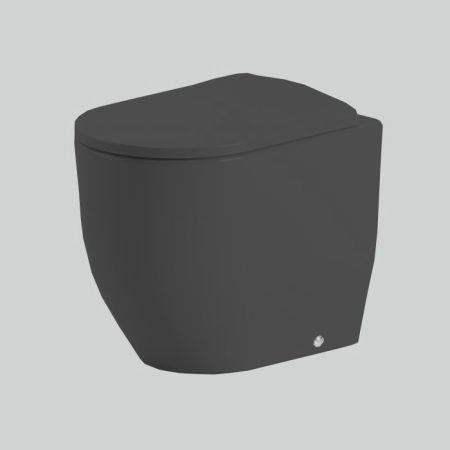 Artceram MONET Унитаз напольный приставной Rimless 36х52 см, цвет черный матовый, артикул MNV002 17 00