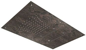 Graffio Arabesque, прямоугольная  душевая головка 60х40 см с 7 цветной LED подсветкой, 3 режима: дождь и 6 распылителей,2 каскадные струи цвет Marrone