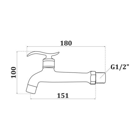 Кран на одну воду Maretti Avorio AV33R11, бронза, артикул AV33R11
