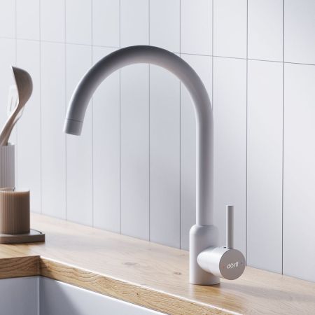 D3007033 Logic кухонный смеситель поворотный, белый, артикул D3007033