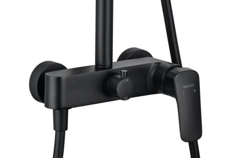 Душевая система 3jet 250мм AQUATEK, матовый черный AQ2060MB, артикул AQ2060MB