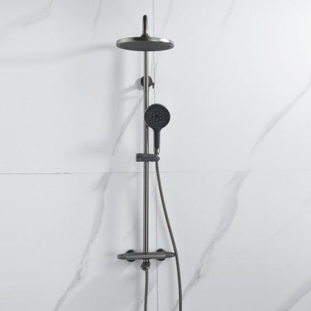 Душевая система Rose R3936T, оружейная сталь, артикул R3936T