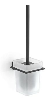 Gedy Atena, настенный стеклянный ёрш, цвет черный матовый