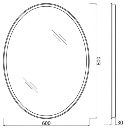 Зеркало BelBagno SPC-VST-600-800-LED-TCH-WARM