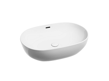 Умывальник чаша накладная овальная со сливом переливом Элемент (Element) 610x420x155мм