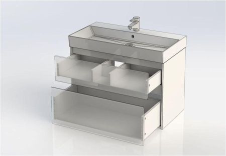 Тумба под раковину Aquanet Бруклин 85 белый, артикул 00203960