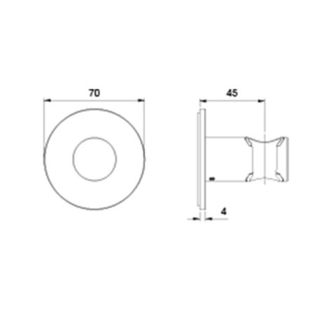 ALMAR Держатель настенный для душевой лейки, цвет никель брашированный, артикул E120012.NB