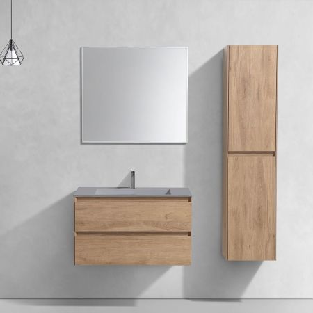 База под раковину Luka 800 подвесная, 2 выкатных ящика soft-close, N.Oak, артикул VMC-2L800NO