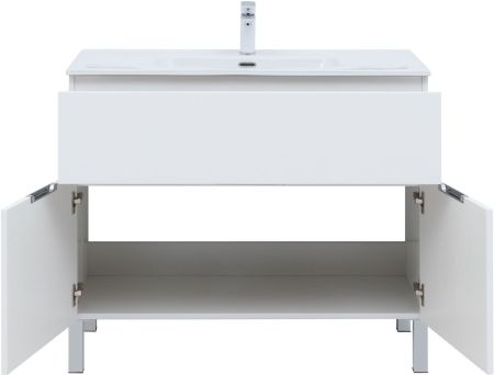 Мебель для ванной Aquanet Алвита New 100 1 ящик, 2 дверцы, белый матовый, артикул 00274184