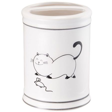 Держатель для зубных щеток Fora Happy Cats FOR-HC042 Черно-белый Держатель для зубных щеток Fora Happy Cats FOR-HC042 Черно-белый