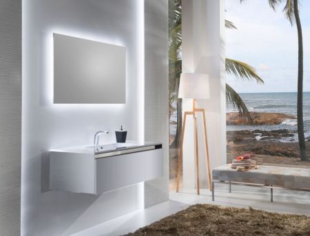 Тумба с раковиной SanVit Кубэ-1 80 kkube1080 в цвете Ral подвесная Черный глянец Тумба с раковиной SanVit Кубэ-1 80 kkube1080 в цвете Ral подвесная Черный глянец