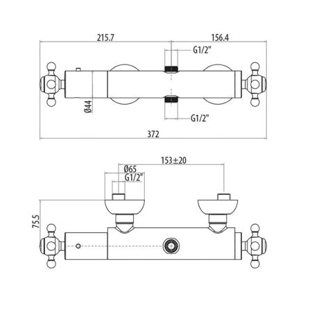 Gattoni Termostatici Термостатический смеситель, цвет хром, артикул TSRE700C0cr