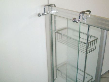 Stil Haus, решётка 2-х уровневая для душевого стекла + крючок, цвет хром, артикул 773(08)