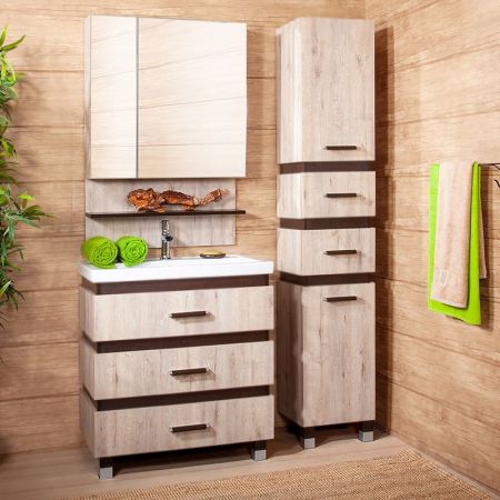 Тумба под раковину Бриклаер Техас 70 Дуб кантри Венге, артикул 4627125412905