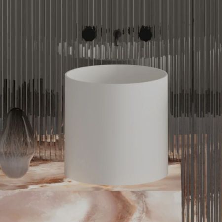 Salini ARMONIA ROUND  03  Раковина накладная  450х450х450мм, без отв. под смес, без донного клапана, мат-л: S-Stone, матовый, белый., артикул 130423M