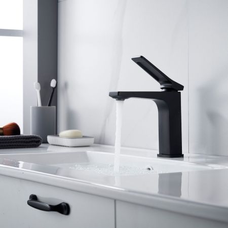 Смеситель для раковины Shevanik S4601H, черный, артикул S4601H