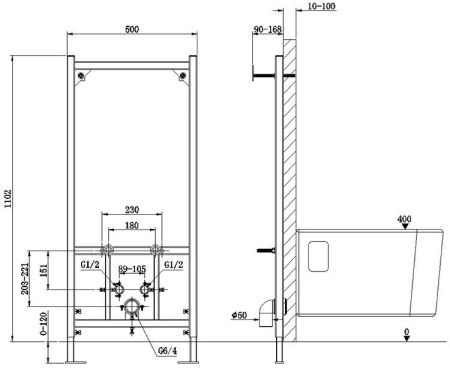 Рамная инсталляция для подвесного биде CHARUS TM
Размер: 500*1102*90мм
Материал рамы: Сталь, покрытая защитной порошковой краской
Диаметр слива: 50мм
Комплект: Верхние кронштейны, крепеж в пол, шпильки для крепления подвесного биде, инструкция, гарантийны, артикул BD.300.01