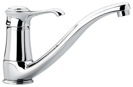 Emmevi Tiffany, кухонный смеситель с поворотным изливом, цвет белый-хром Emmevi Tiffany, кухонный смеситель с поворотным изливом, цвет белый-хром
