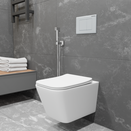 ALVA RIMLESS
Безободковый подвесной унитаз с горизонтальным выпуском в стену c легкосъемным сиденьем с функцией микролифт в комплекте  
Тип смыва: Каскадный
Размер: 510*345*340mm  
EWC700-114W, артикул EWC700-114W