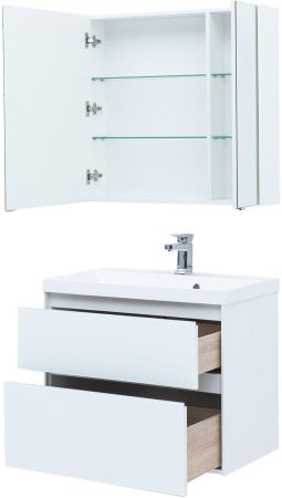 Тумба под раковину Aquanet Гласс 80 белый, артикул 00238361