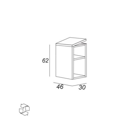Мебель для ванной CEZARES URBAN 60, 74, артикул 50202